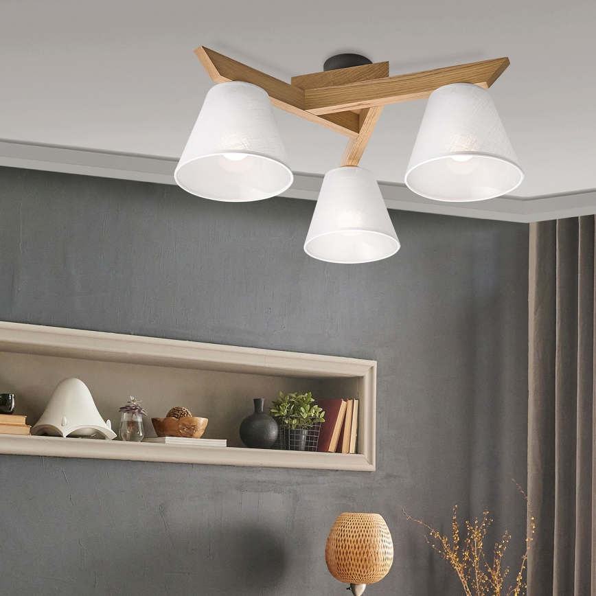 Brilagi - LED  Полилей за повърхностен монтаж ANTHONY 3xE14/40W/230V дъб/бял