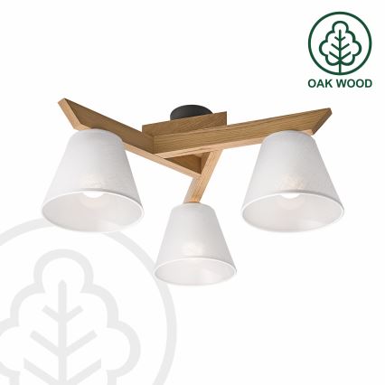 Brilagi - LED  Полилей за повърхностен монтаж ANTHONY 3xE14/40W/230V дъб/бял