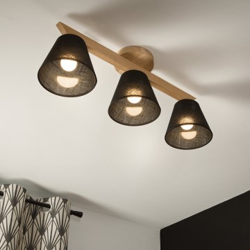Brilagi - LED  Полилей за повърхностен монтаж ANTHONY 3xE14/40W/230V дъб/черен
