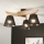 Brilagi - LED  Полилей за повърхностен монтаж ANTHONY 3xE14/40W/230V дъб/черен
