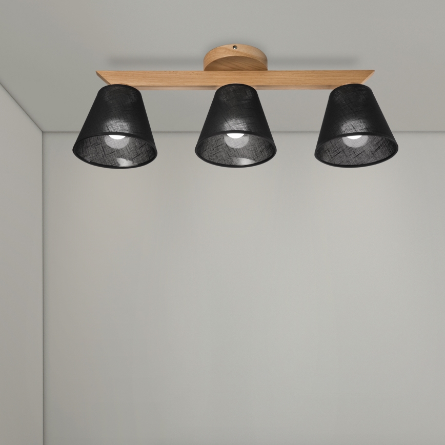 Brilagi - LED  Полилей за повърхностен монтаж ANTHONY 3xE14/40W/230V дъб/черен