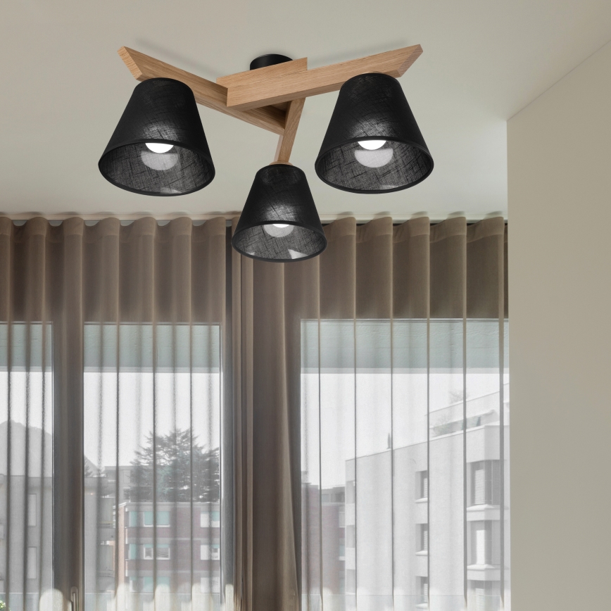 Brilagi - LED  Полилей за повърхностен монтаж ANTHONY 3xE14/40W/230V дъб/черен