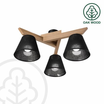 Brilagi - LED  Полилей за повърхностен монтаж ANTHONY 3xE14/40W/230V дъб/черен