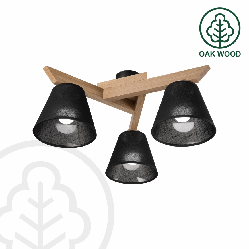 Brilagi - LED  Полилей за повърхностен монтаж ANTHONY 3xE14/40W/230V дъб/черен