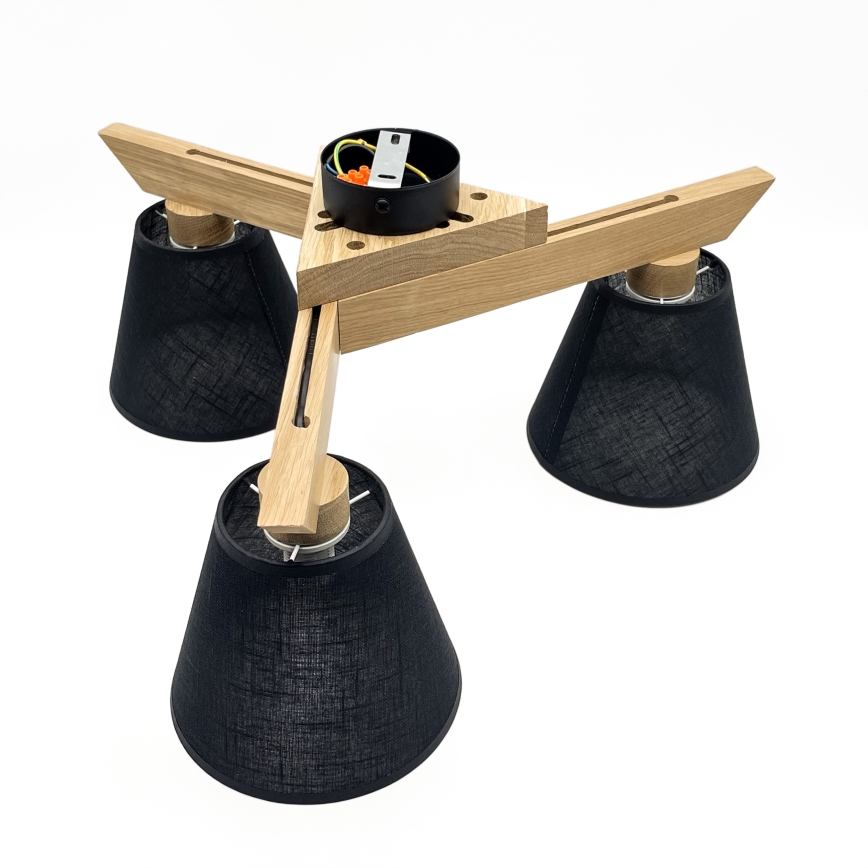 Brilagi - LED  Полилей за повърхностен монтаж ANTHONY 3xE14/40W/230V дъб/черен