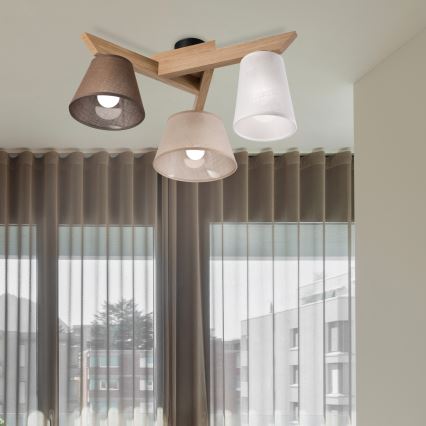 Brilagi - LED  Полилей за повърхностен монтаж ANTHONY 3xE14/40W/230V дъб