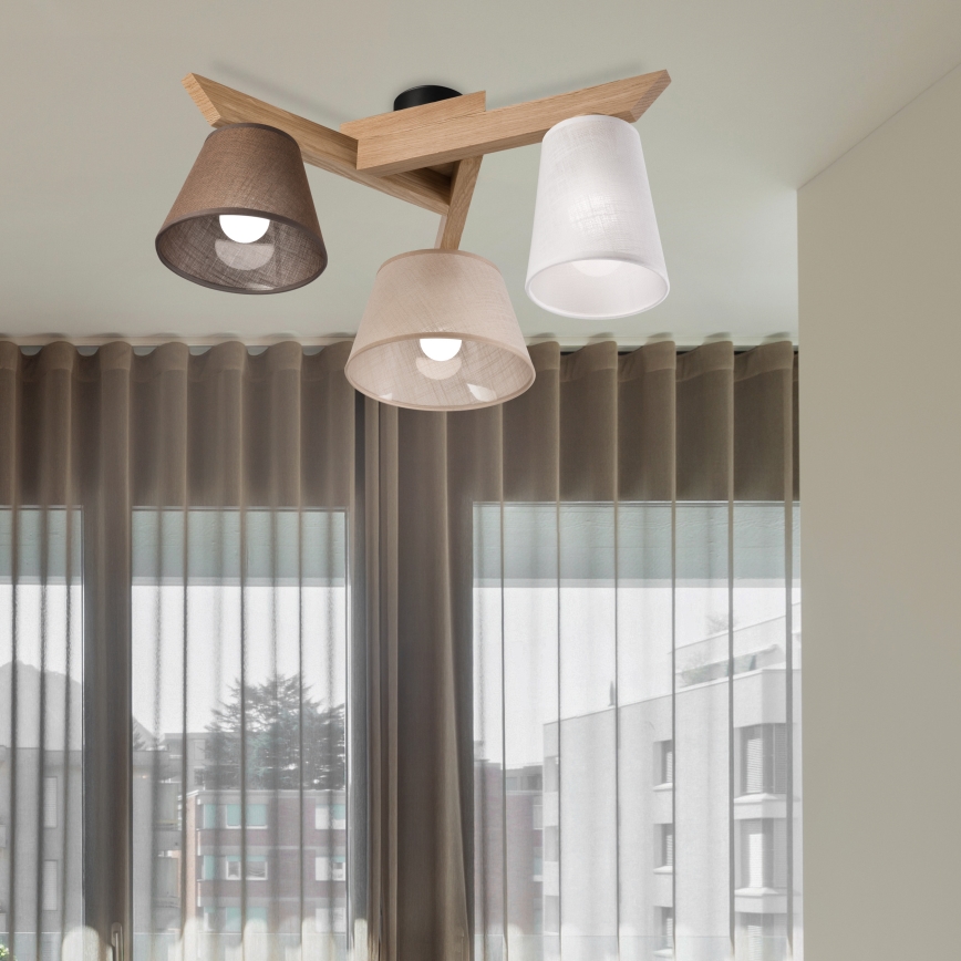 Brilagi - LED  Полилей за повърхностен монтаж ANTHONY 3xE14/40W/230V дъб