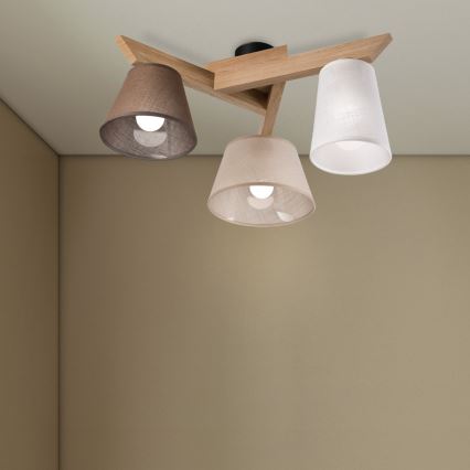 Brilagi - LED  Полилей за повърхностен монтаж ANTHONY 3xE14/40W/230V дъб