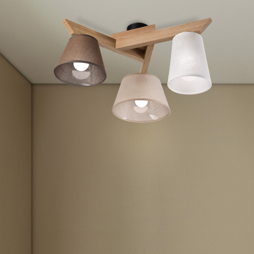 Brilagi - LED  Полилей за повърхностен монтаж ANTHONY 3xE14/40W/230V дъб