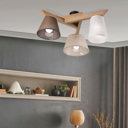 Brilagi - LED  Полилей за повърхностен монтаж ANTHONY 3xE14/40W/230V дъб