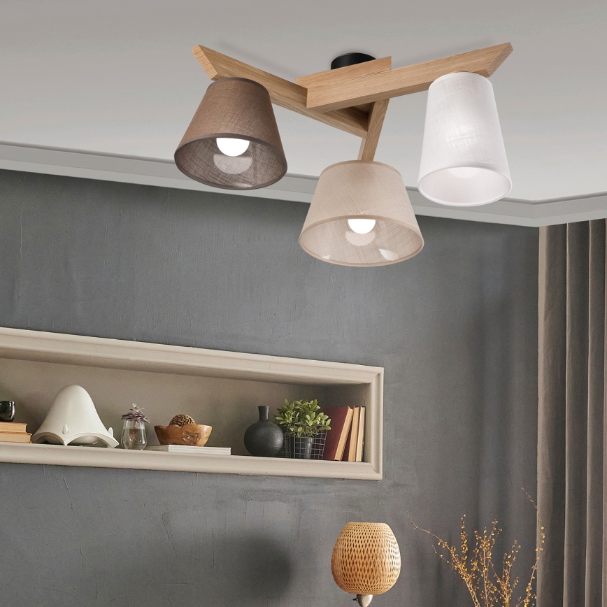 Brilagi - LED  Полилей за повърхностен монтаж ANTHONY 3xE14/40W/230V дъб