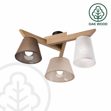 Brilagi - LED  Полилей за повърхностен монтаж ANTHONY 3xE14/40W/230V дъб