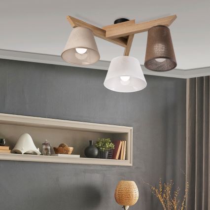Brilagi - LED  Полилей за повърхностен монтаж ANTHONY 3xE14/40W/230V дъб