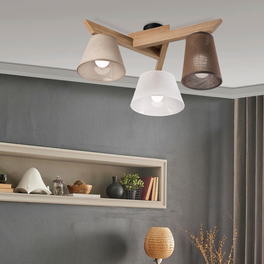 Brilagi - LED  Полилей за повърхностен монтаж ANTHONY 3xE14/40W/230V дъб