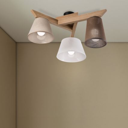 Brilagi - LED  Полилей за повърхностен монтаж ANTHONY 3xE14/40W/230V дъб