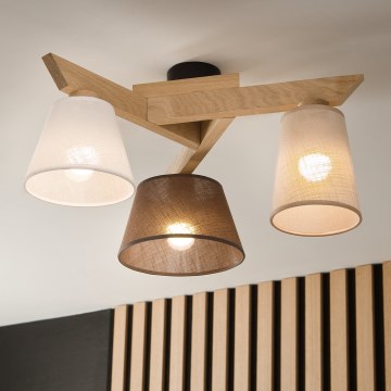 Brilagi - LED  Полилей за повърхностен монтаж ANTHONY 3xE14/40W/230V дъб