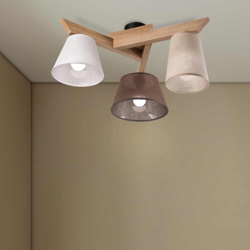 Brilagi - LED  Полилей за повърхностен монтаж ANTHONY 3xE14/40W/230V дъб