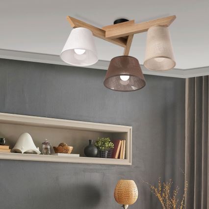 Brilagi - LED  Полилей за повърхностен монтаж ANTHONY 3xE14/40W/230V дъб