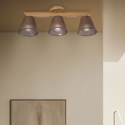 Brilagi - LED  Полилей за повърхностен монтаж ANTHONY 3xE14/40W/230V дъб/кафяв