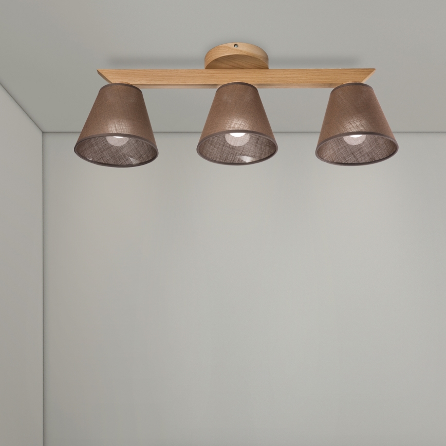 Brilagi - LED  Полилей за повърхностен монтаж ANTHONY 3xE14/40W/230V дъб/кафяв
