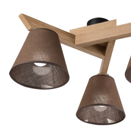 Brilagi - LED  Полилей за повърхностен монтаж ANTHONY 3xE14/40W/230V дъб/кафяв