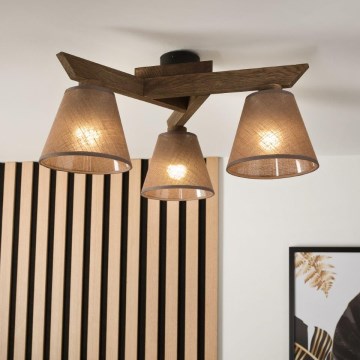 Brilagi - LED  Полилей за повърхностен монтаж ANTHONY 3xE14/40W/230V дъб/кафяв