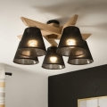 Brilagi - LED  Полилей за повърхностен монтаж ANTHONY 5xE14/40W/230V дъб/черен