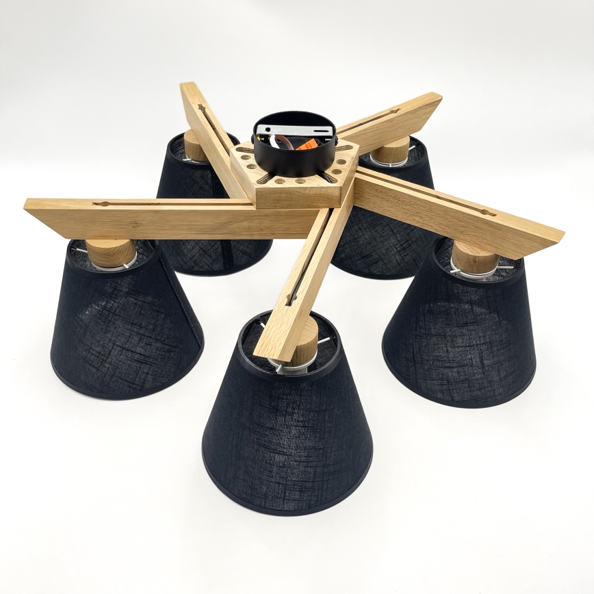 Brilagi - LED  Полилей за повърхностен монтаж ANTHONY 5xE14/40W/230V дъб/черен