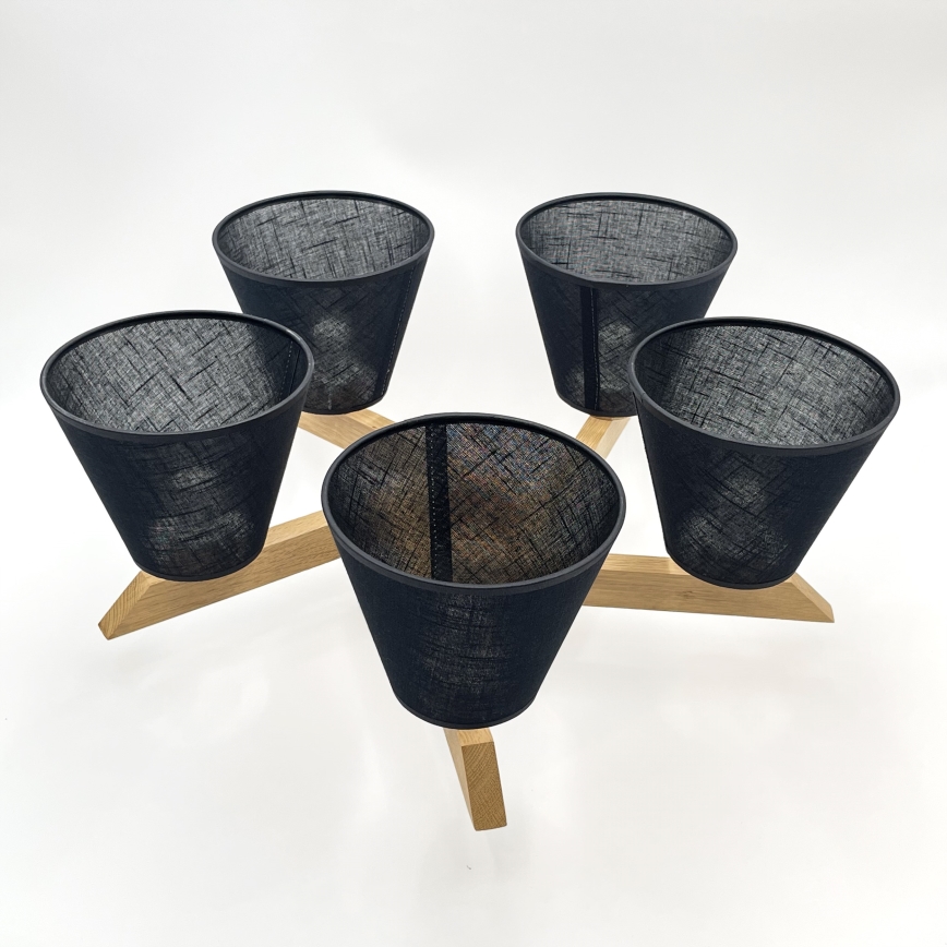 Brilagi - LED  Полилей за повърхностен монтаж ANTHONY 5xE14/40W/230V дъб/черен