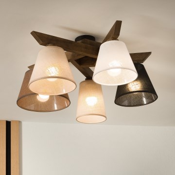 Brilagi - LED  Полилей за повърхностен монтаж ANTHONY 5xE14/40W/230V дъб