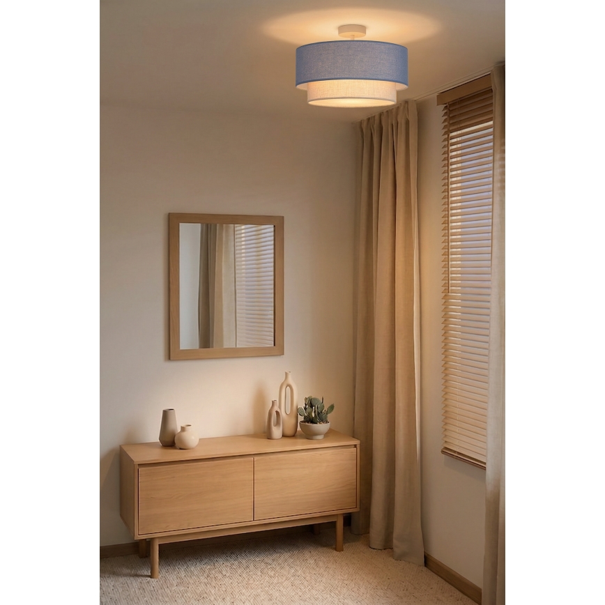Brilagi - LED полилей за повърхностен монтаж BOHO ECO 1xE27/10W/230V Ø 40 см син/кремав