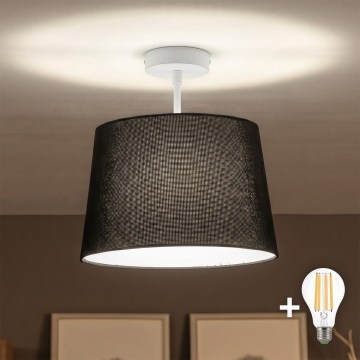 Brilagi - LED полилей за повърхностен монтаж CERIA 1xE27/60W/230V Ø 30 см бял/черен