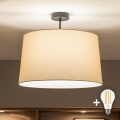 Brilagi - LED полилей за повърхностен монтаж CERIA 1xE27/60W/230V Ø 45 см черен/бежов