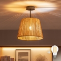 BRILAGI - LED полилей за повърхностен монтаж CERIA BOHO 1xE27/60W/230V Ø 28 см черен/кафяв