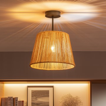 Brilagi - LED полилей за повърхностен монтаж CERIA BOHO 1xE27/60W/230V Ø 28 см черен/кафяв