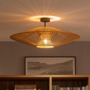 Brilagi - LED полилей за повърхностен монтаж CERIA BOHO 1xE27/60W/230V Ø 70 см черно/кафяво