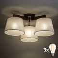 BRILAGI - LED полилей за повърхностен монтаж LATTE 3xE27/15W/230V бор/бежов