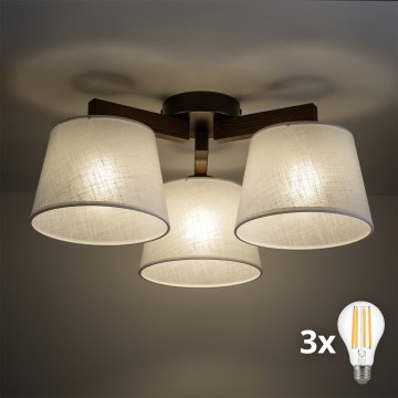 BRILAGI - LED полилей за повърхностен монтаж LATTE 3xE27/15W/230V бор/бежов