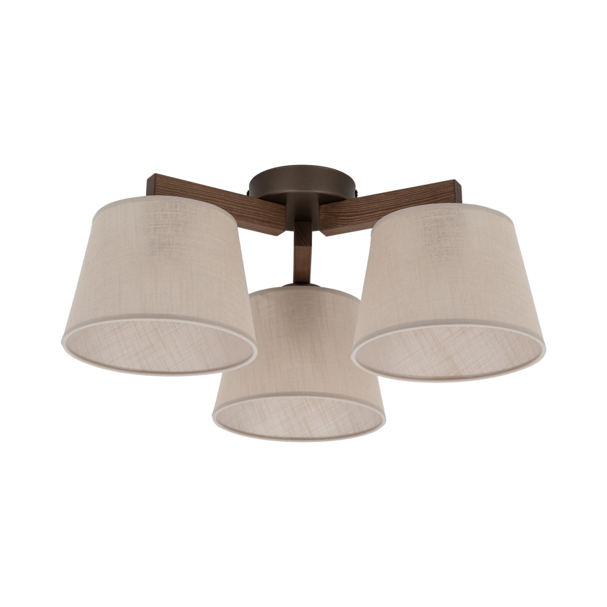 BRILAGI - LED полилей за повърхностен монтаж LATTE 3xE27/15W/230V бор/бежов