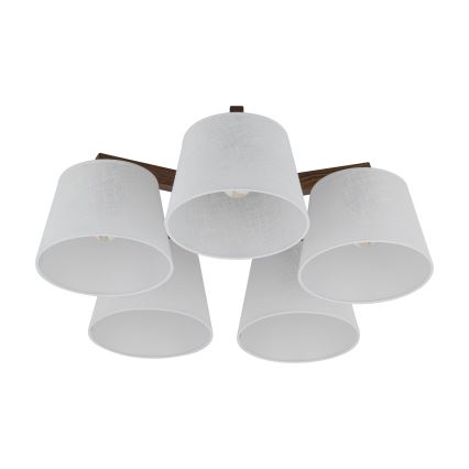 BRILAGI - LED полилей за повърхностен монтаж LATTE 5xE27/15W/230V бор/бял