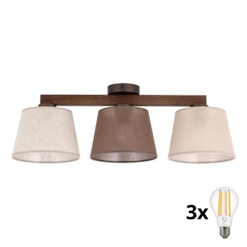 BRILAGI - LED полилей за повърхностен монтаж LATTE SABIA 3xE27/15W/230V бор/микс