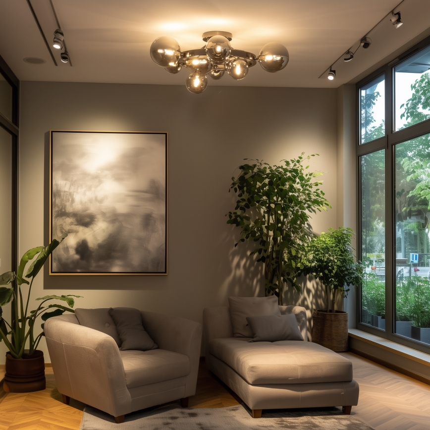 Brilagi - LED Полилей за повърхностен монтаж MILLA 10xG9/3W/230V лъскав хром/опушен