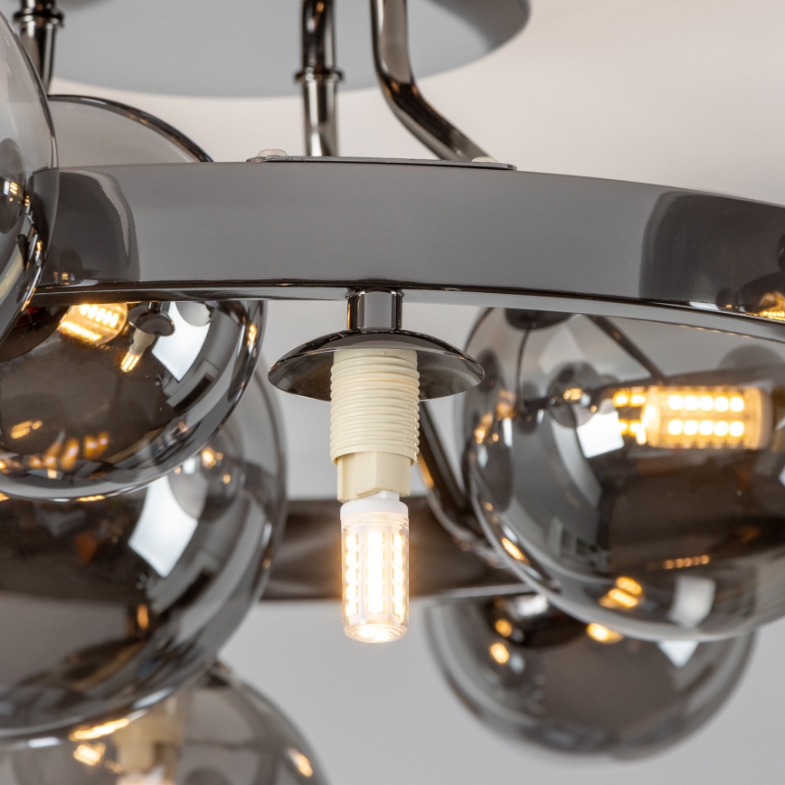 Brilagi - LED Полилей за повърхностен монтаж MILLA 10xG9/3W/230V лъскав хром/опушен