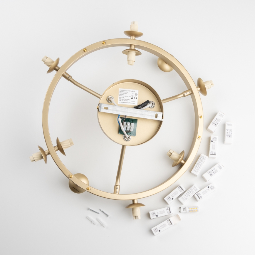 Brilagi - LED Полилей за повърхностен монтаж MILLA 10xG9/3W/230V златист/бял