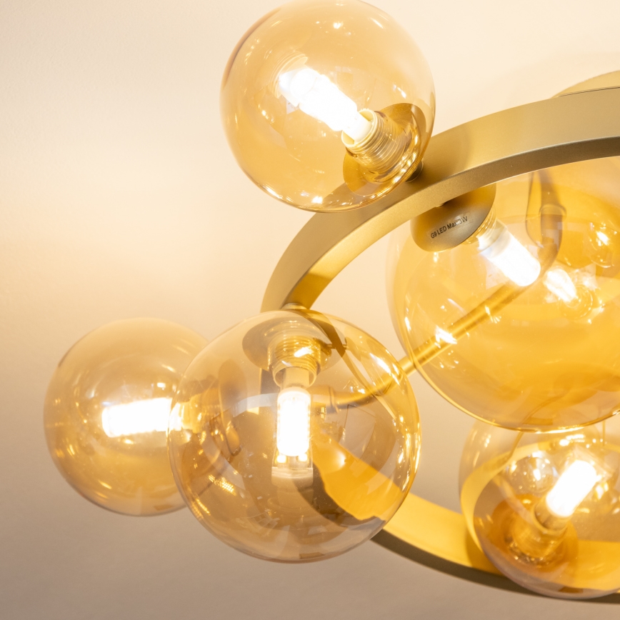 Brilagi - LED Полилей за повърхностен монтаж MILLA 10xG9/3W/230V златист