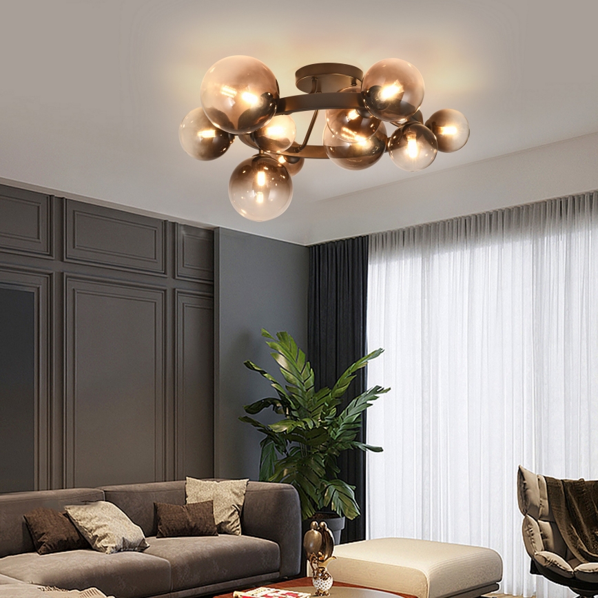 Brilagi - LED полилей за повърхностен монтаж MILLA 10xG9/3W/230V кафяв/опушено кафяв