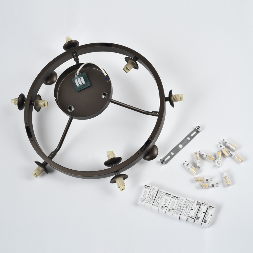 Brilagi - LED полилей за повърхностен монтаж MILLA 10xG9/3W/230V кафяв/опушено кафяв