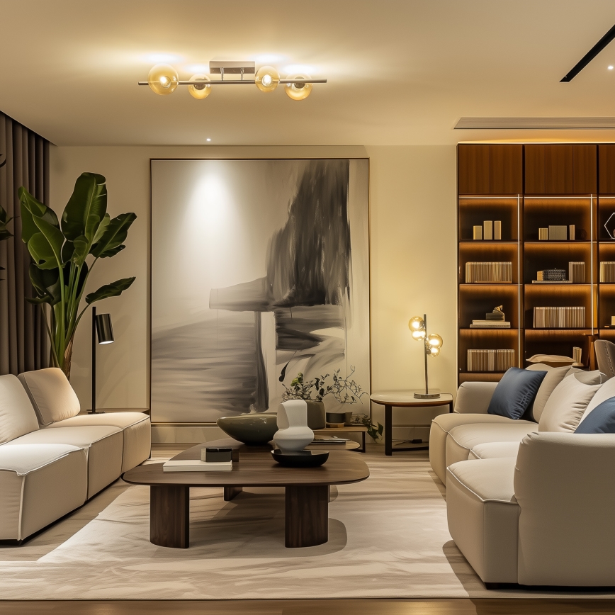 Brilagi - LED Полилей за повърхностен монтаж MILLA 4xG9/3W/230V лъскав хром/златист