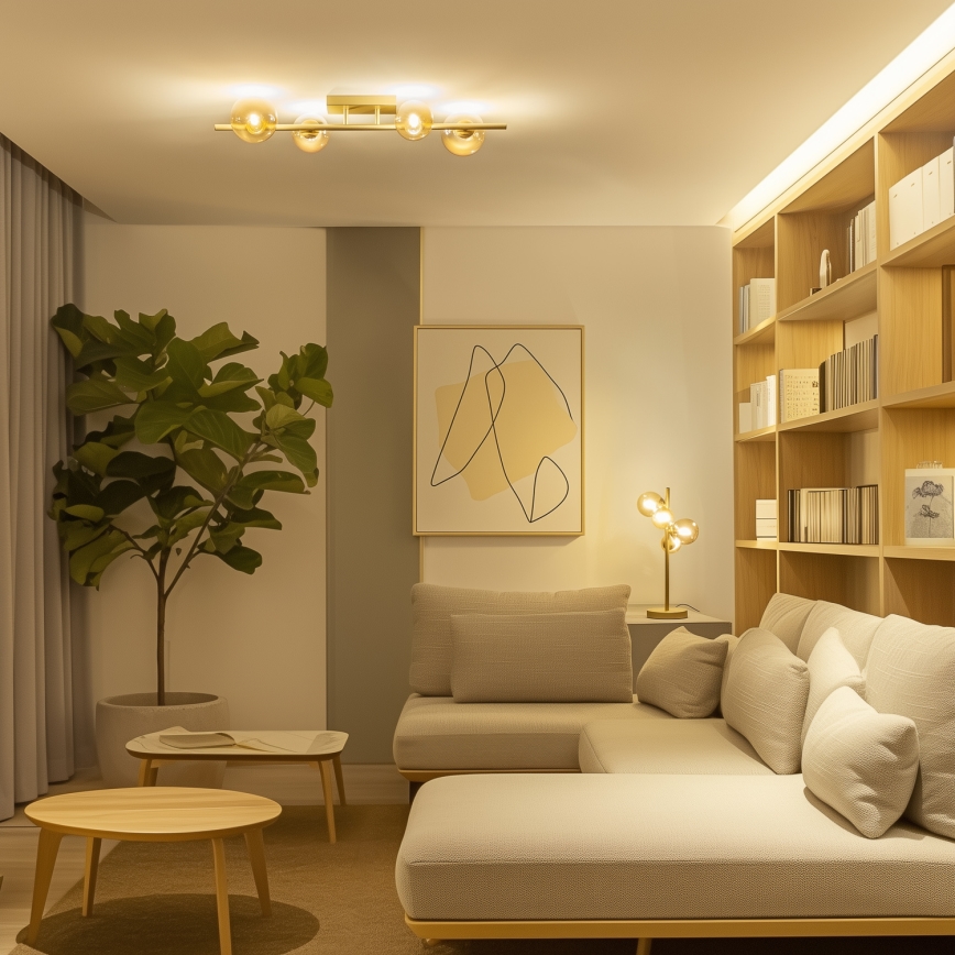 Brilagi - LED Полилей за повърхностен монтаж MILLA 4xG9/3W/230V златист