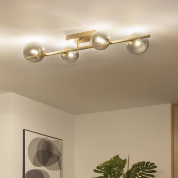Brilagi - LED Полилей за повърхностен монтаж MILLA 4xG9/3W/230V златист/опушен